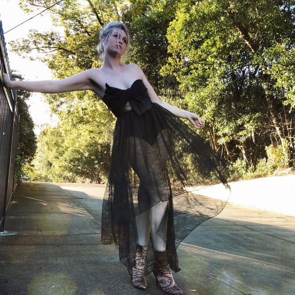 Bow-Tie Top Sheer Dress Divas and Devils HOUSE of STYLE Bow-Tie Top Sheer Dress Divas and Devils HOUSE of STYLE