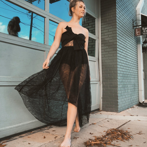 Bow-Tie Top Sheer Dress – Divas and Devils HOUSE of STYLE