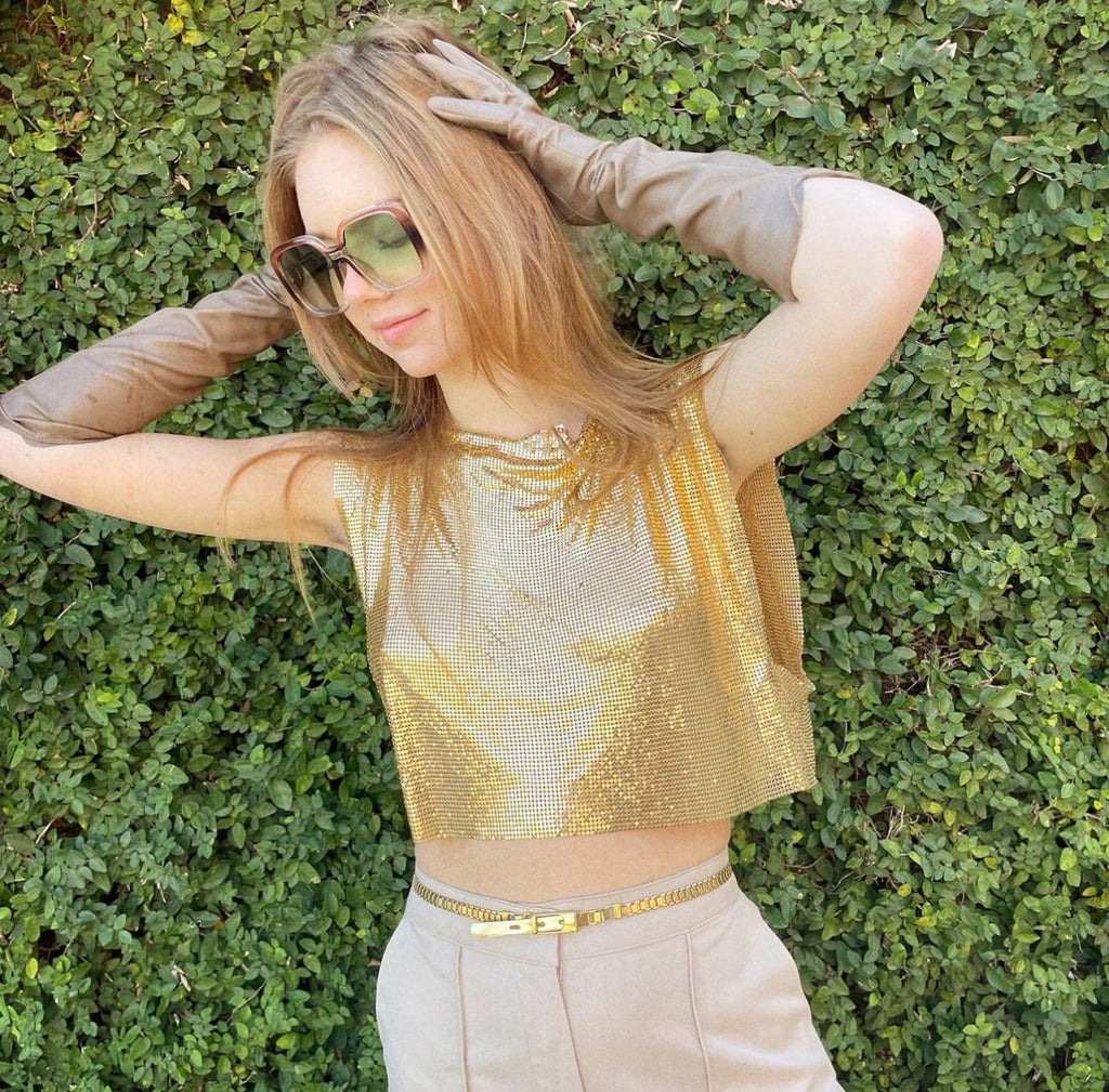 Gold Dust Chainmail Top Divas and Devils HOUSE of STYLE Gold Dust Chainmail Top Divas and Devils HOUSE of STYLE